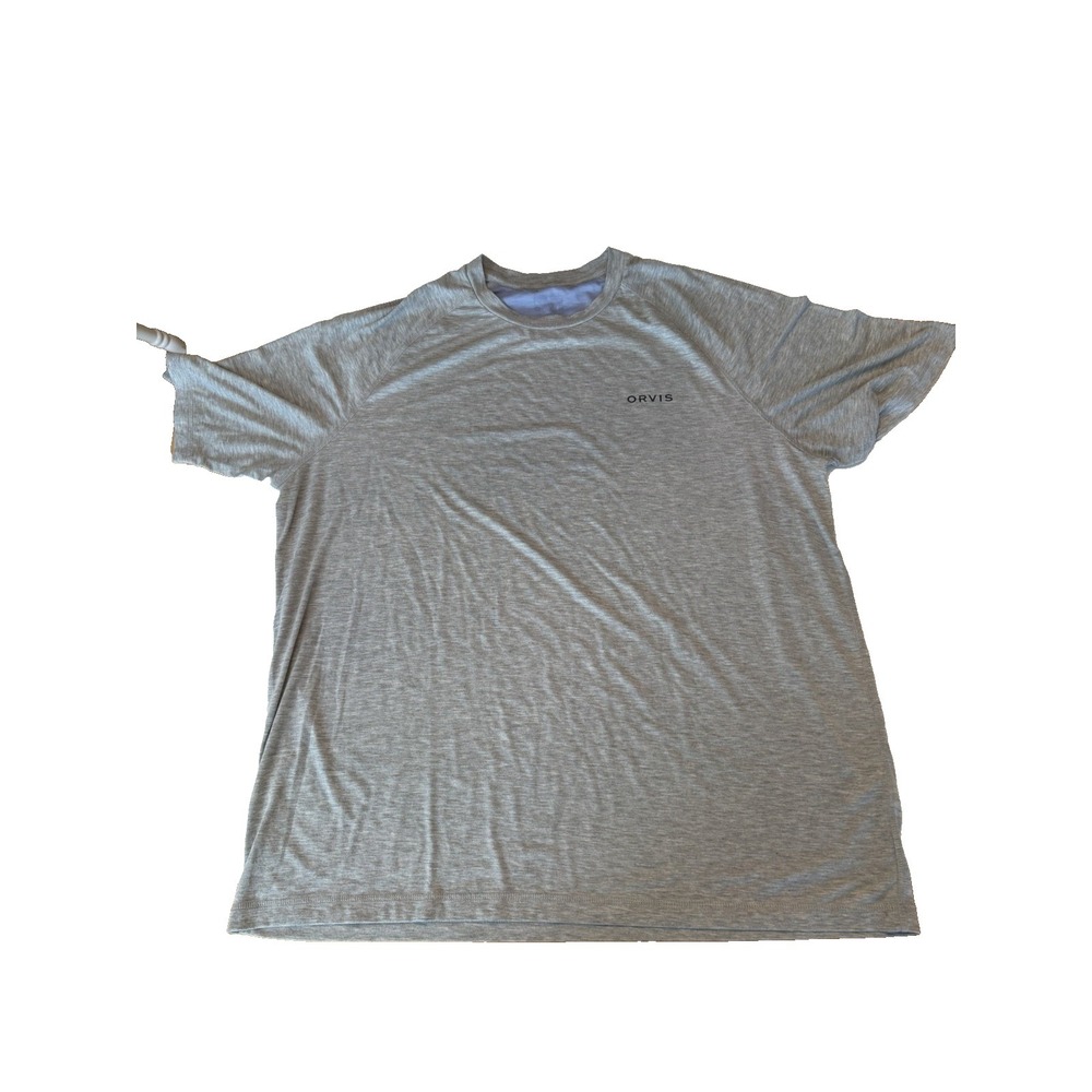 Orvis Men's Size XL Light Gray Short Sleeve T Shirt
